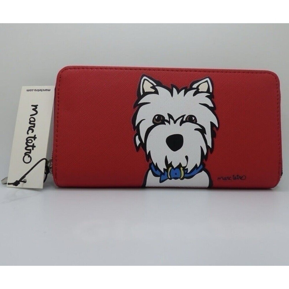 MARC TETRO WESTIE RED WALLET ZIP AROUND NWT Full Sized